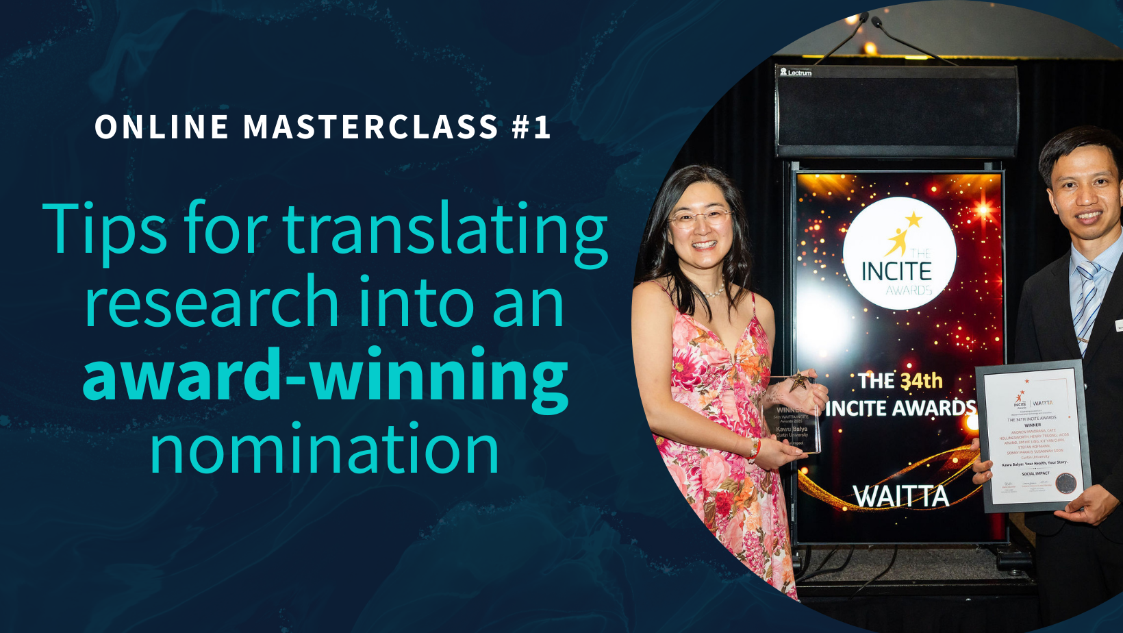 Webinar: Tips for writing an award-winning INCITE nomination